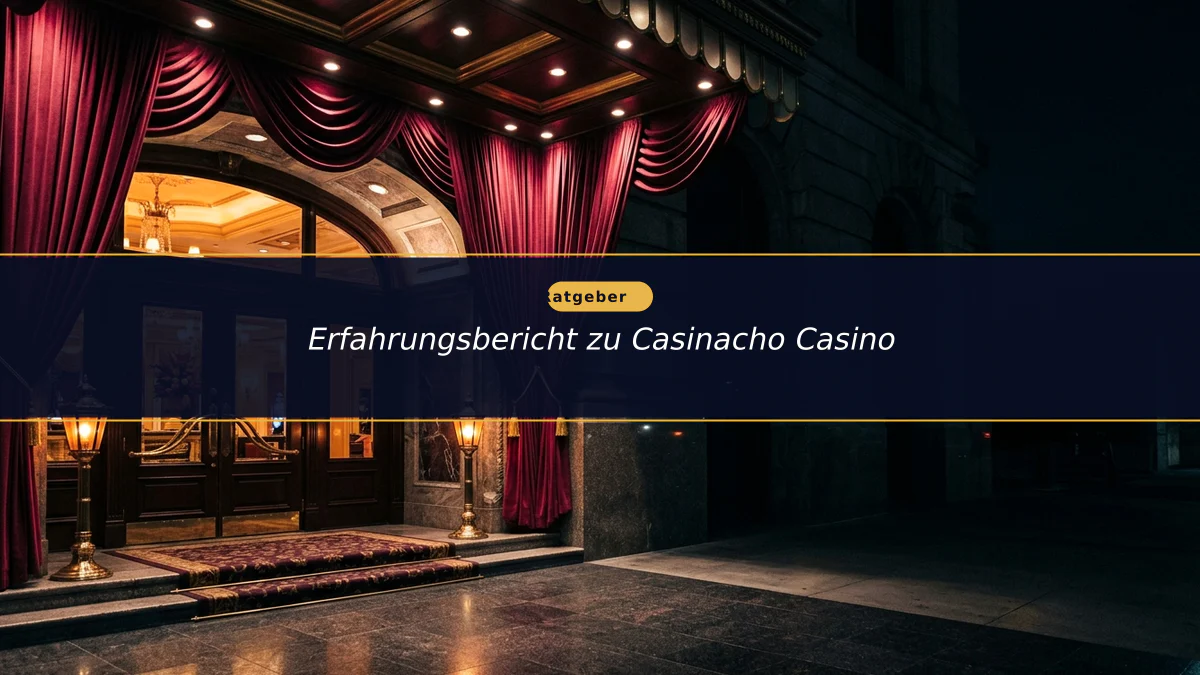 Erfahrungsbericht zu Casinacho Casino
