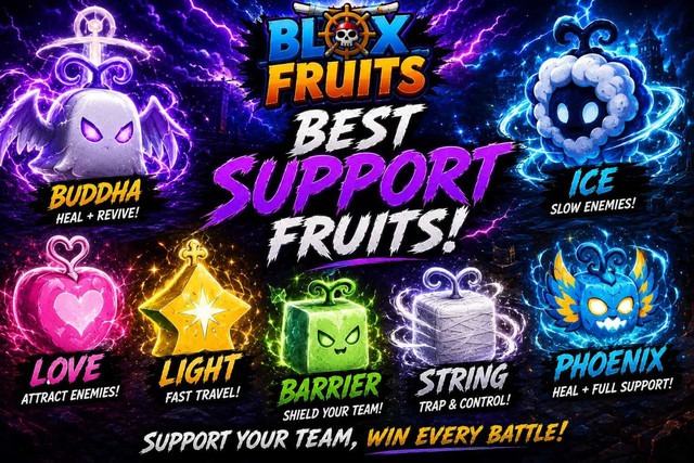 Best support fruit Blox Fruits 2026 — Buddha, Phoenix, Venom team support comparison guide