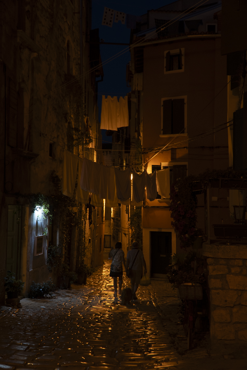 The Croatia photo straight out of camera — dark and flat before editing