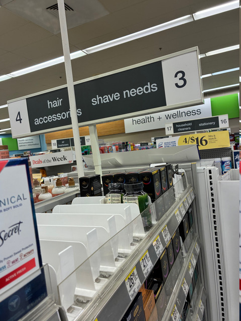 Condoms wrong aisle 2