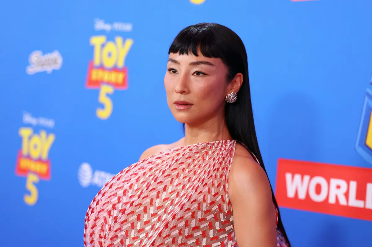 Greta Lee Shines in Dior Couture at Toy Story 5 Premiere