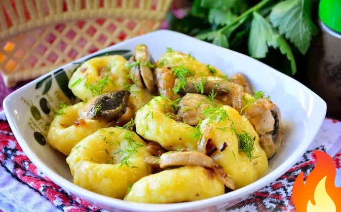 Постер Ленивые вареники с картошкой и тыквой