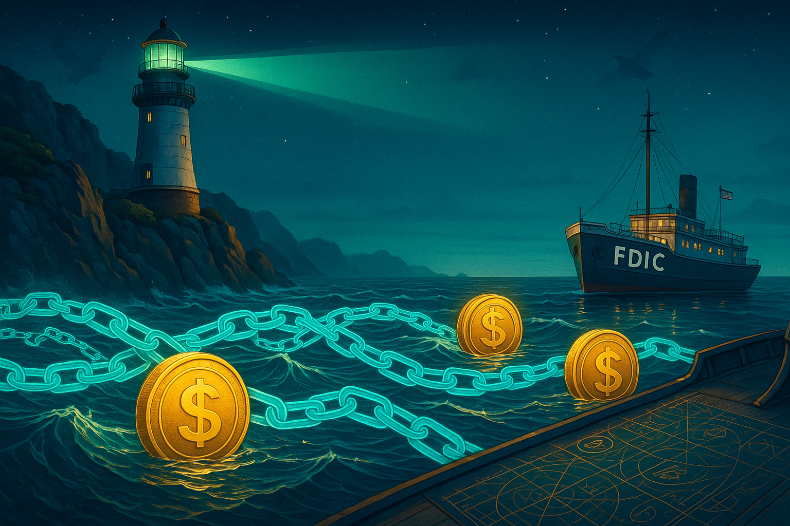 Illustration of FDIC's proposed regulation for bank-issued stablecoins in the crypto space