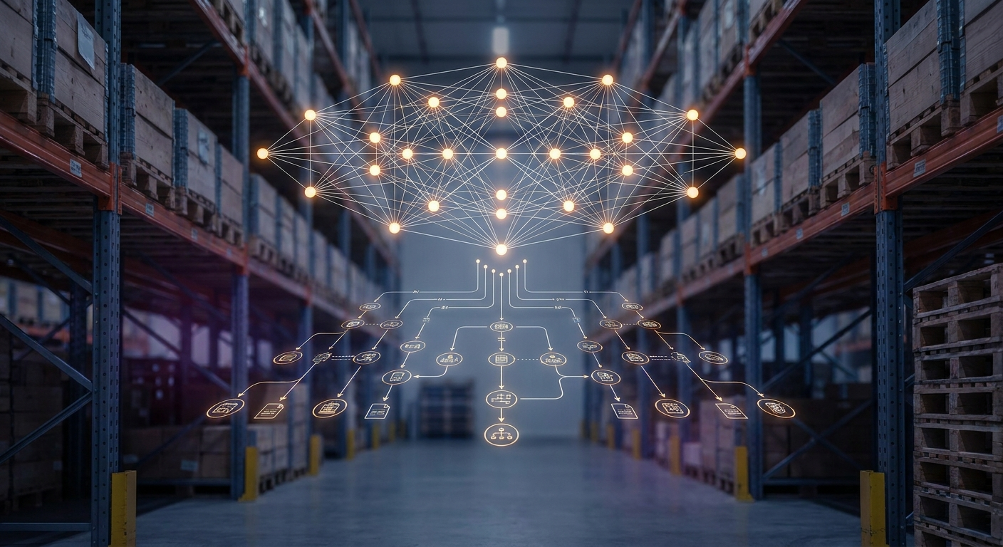 IoTree Custom AI Supply Chain Optimization and Inventory Prediction Diagram