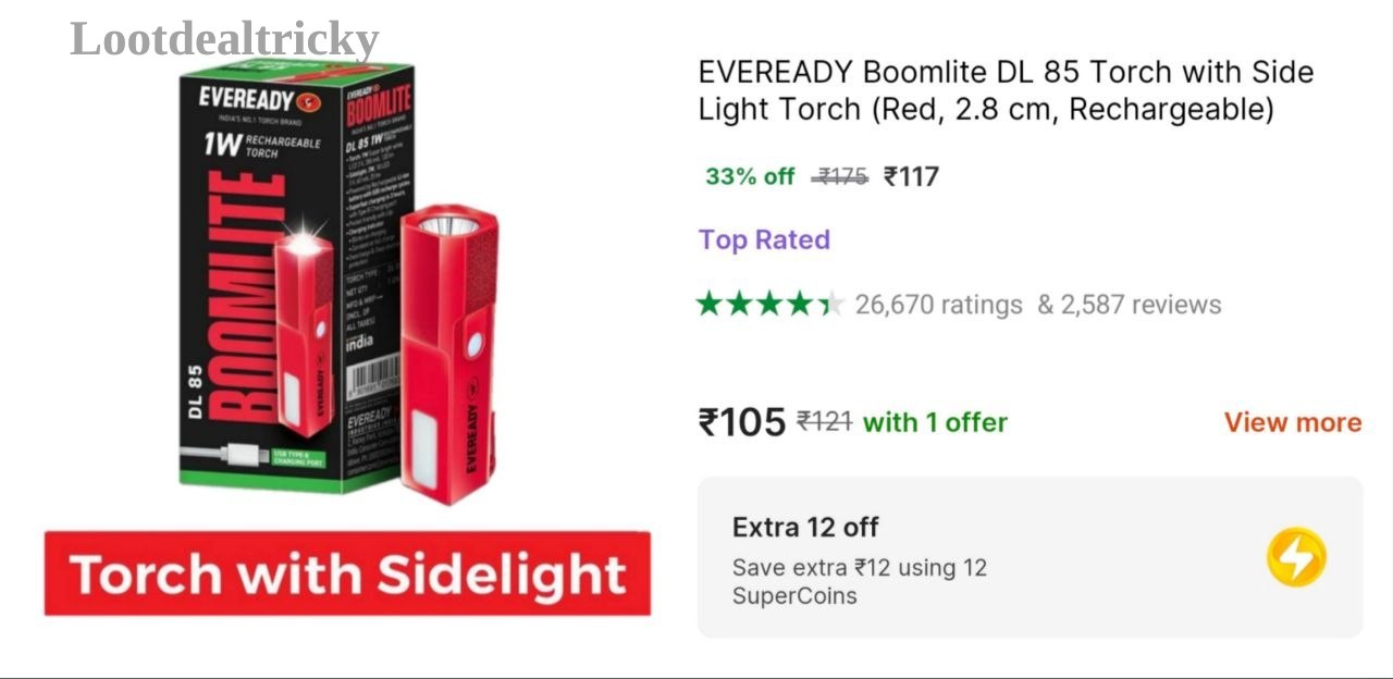 eveready Torch With – Just ₹117 | Loot Ka Maal eveready Torch With – Just ₹117 | Loot Ka Maal