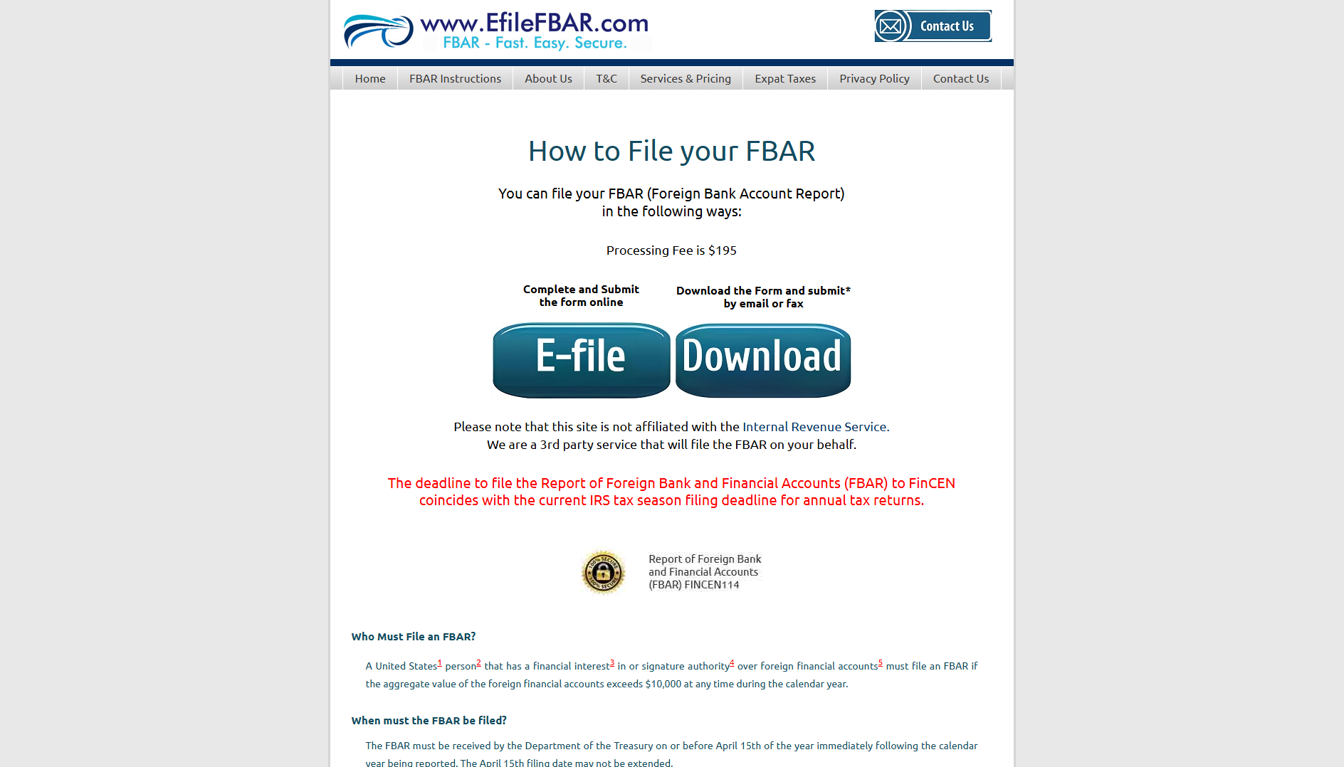 Stored capture of efilefbar.com