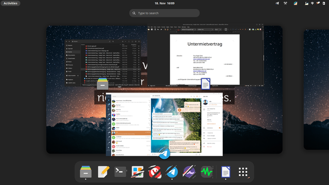 GNOME Desktop Activities Overview Glitched Broken Icons due to Hardware Rendering Issues 2022.png
