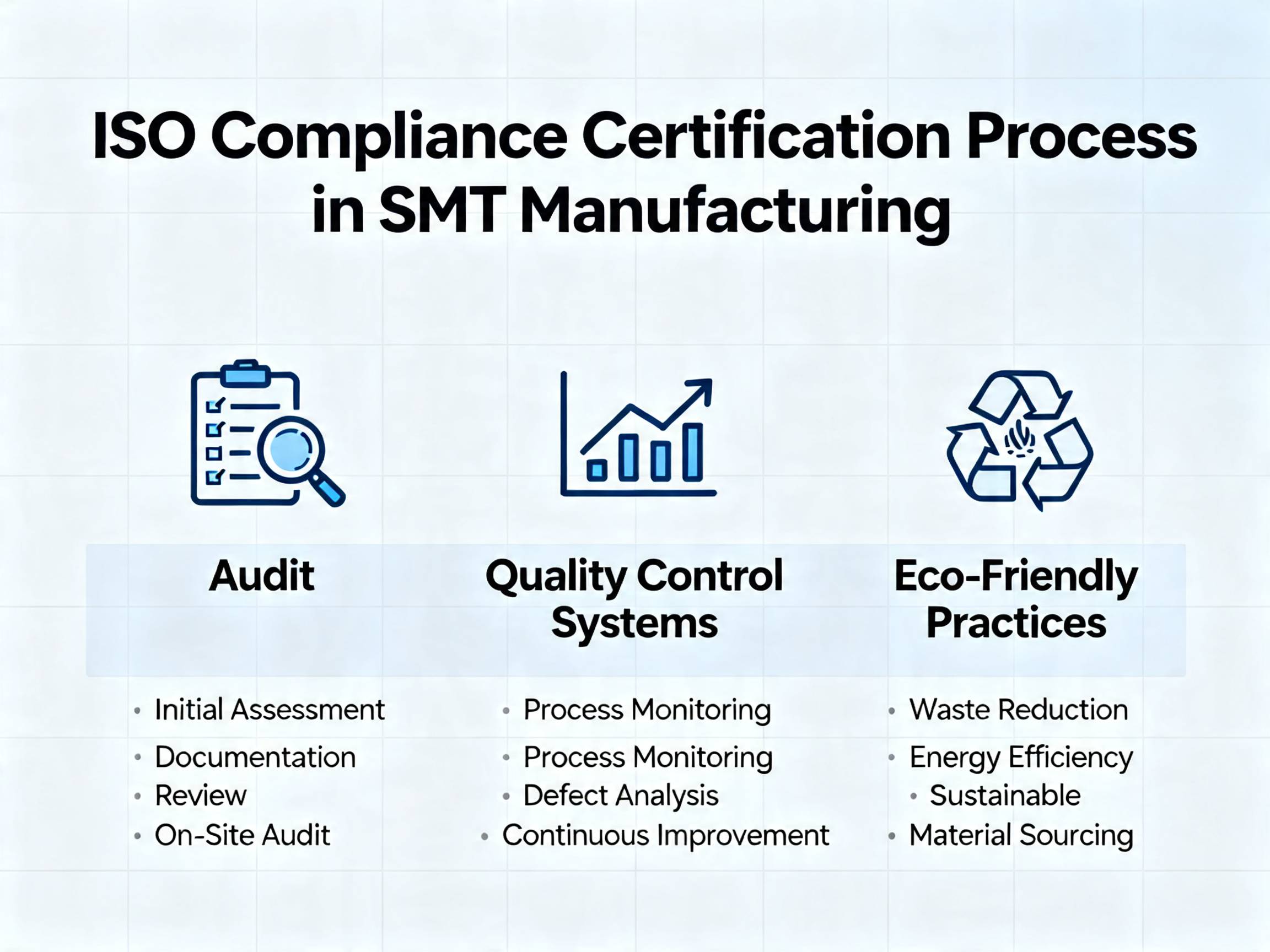 ISO compliance SMT manufacturing.