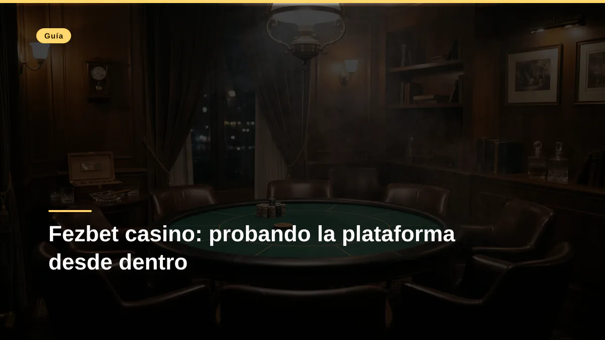 Fezbet casino: probando la plataforma desde dentro