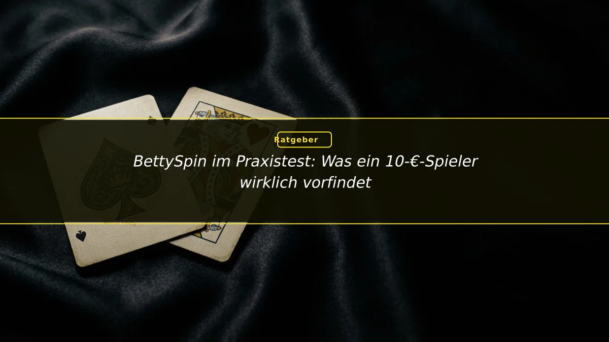 BettySpin im Praxistest: Was ein 10-€-Spieler wirklich vorfindet