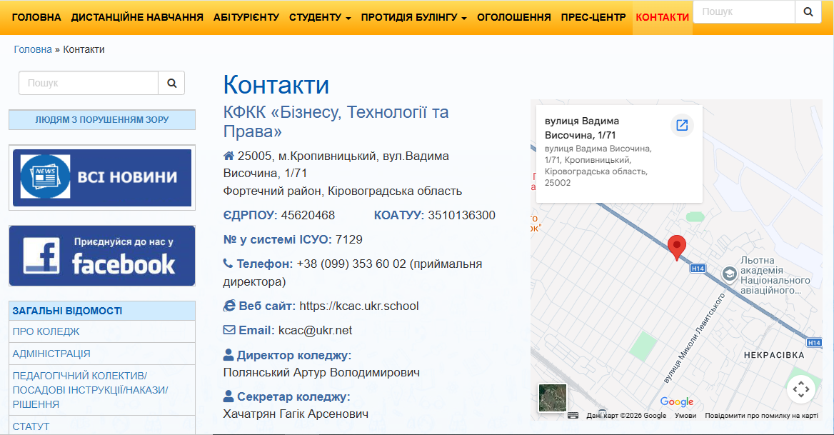 контакти