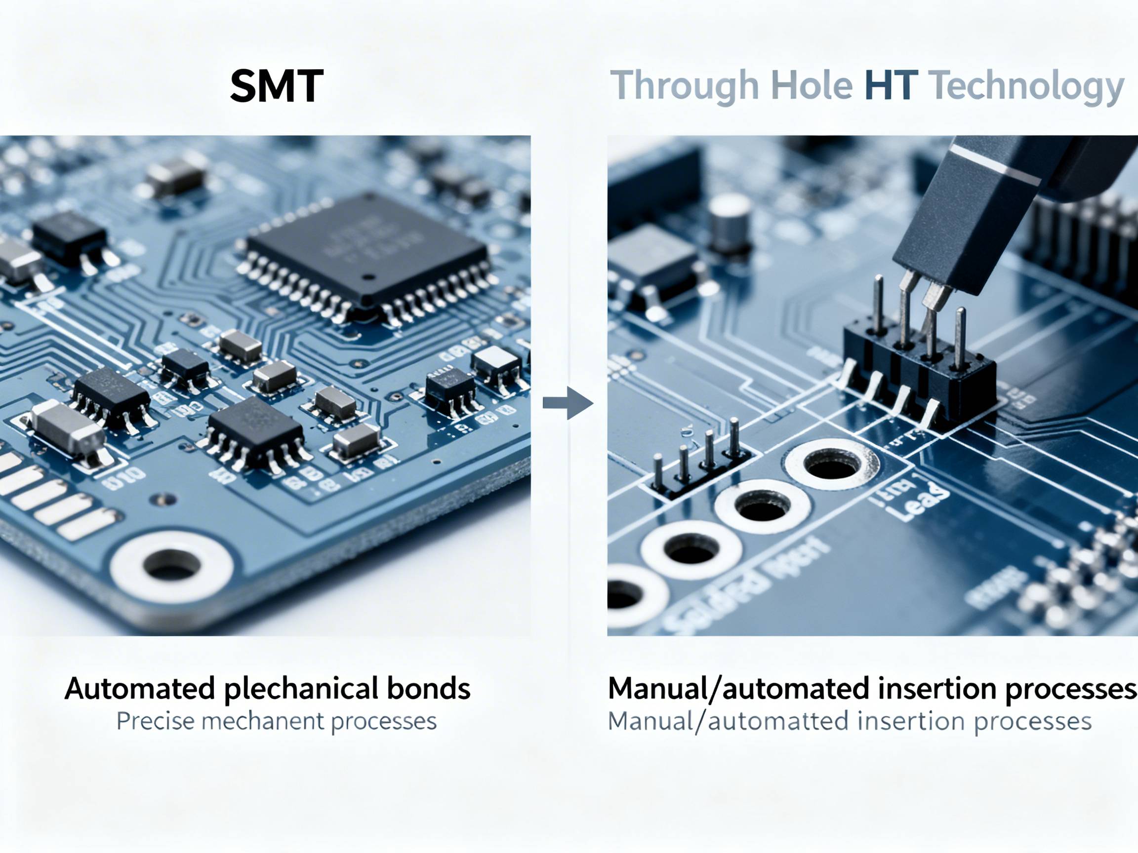 PCB technologies comparison SMT vs THT.