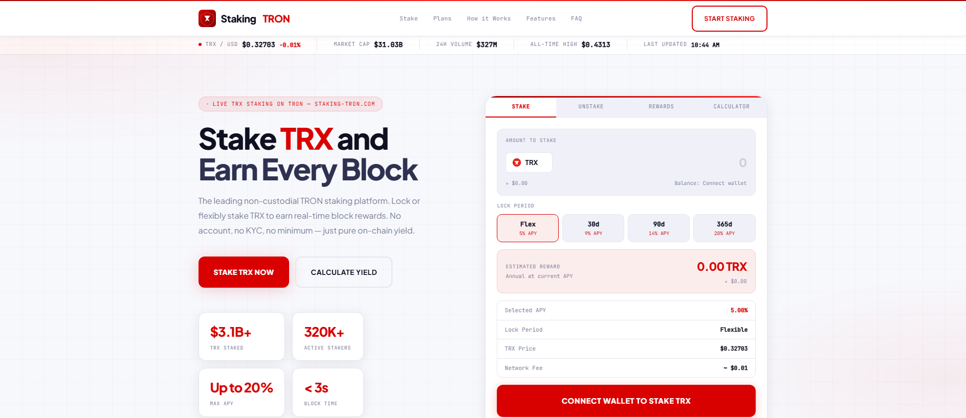 Screenshot of staking-tron.com