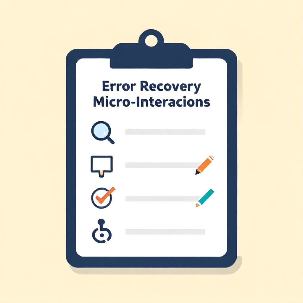 Actionable checklist for implementing UX micro-interactions for form error recovery