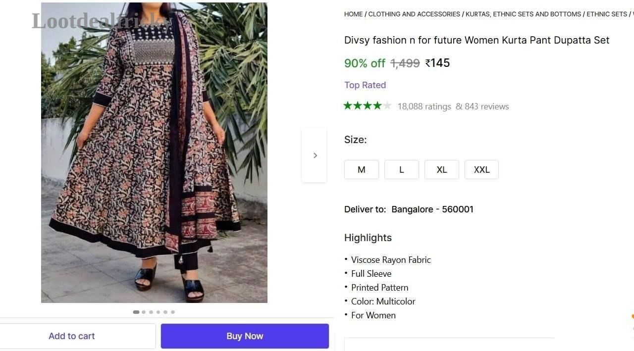 Women Kurta Pant Offer Image