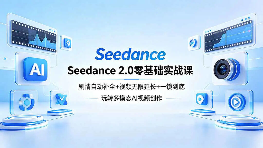 Seedance 2.0零基础实战课 剧情自动补全+视频无限延长+一镜到底 玩转多模态AI视频创作