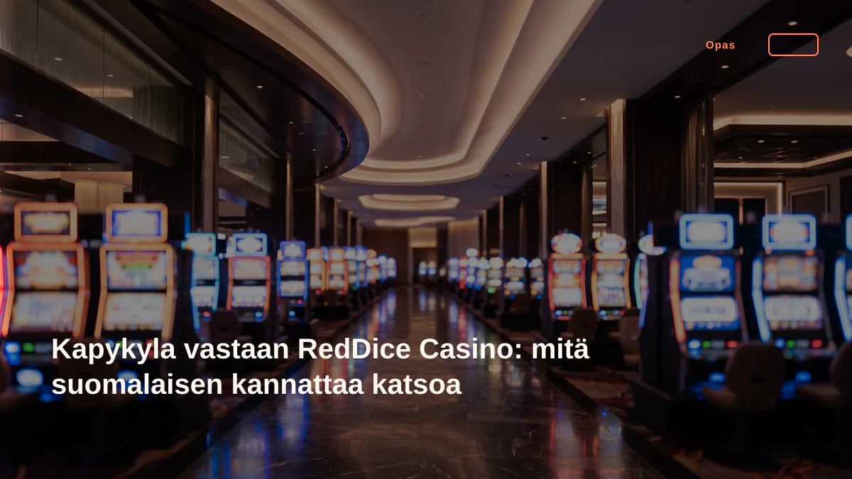 Kapykyla vastaan RedDice Casino: mitä suomalaisen kannattaa katsoa