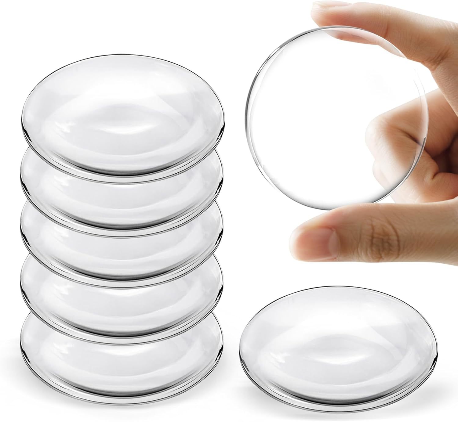 Transparent Door Handle Bumper - 6 Pcs 30mm PVC Self-Adhesive Wall Protector, Shock Absorbing Silent Cushion for Home, Bedroom & Fridge Doors