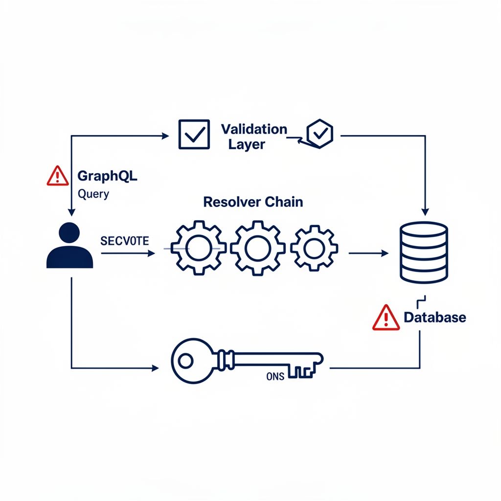 GraphQL Data Flow and Injection Risk Points Diagram