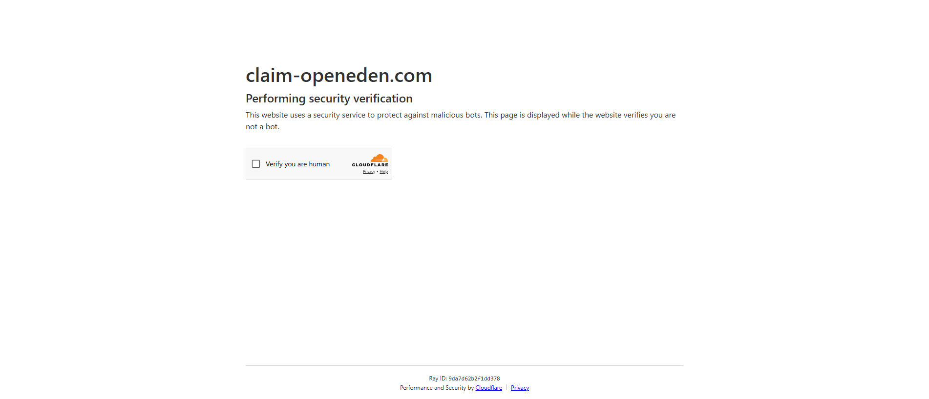 Screenshot of claim-openeden.com