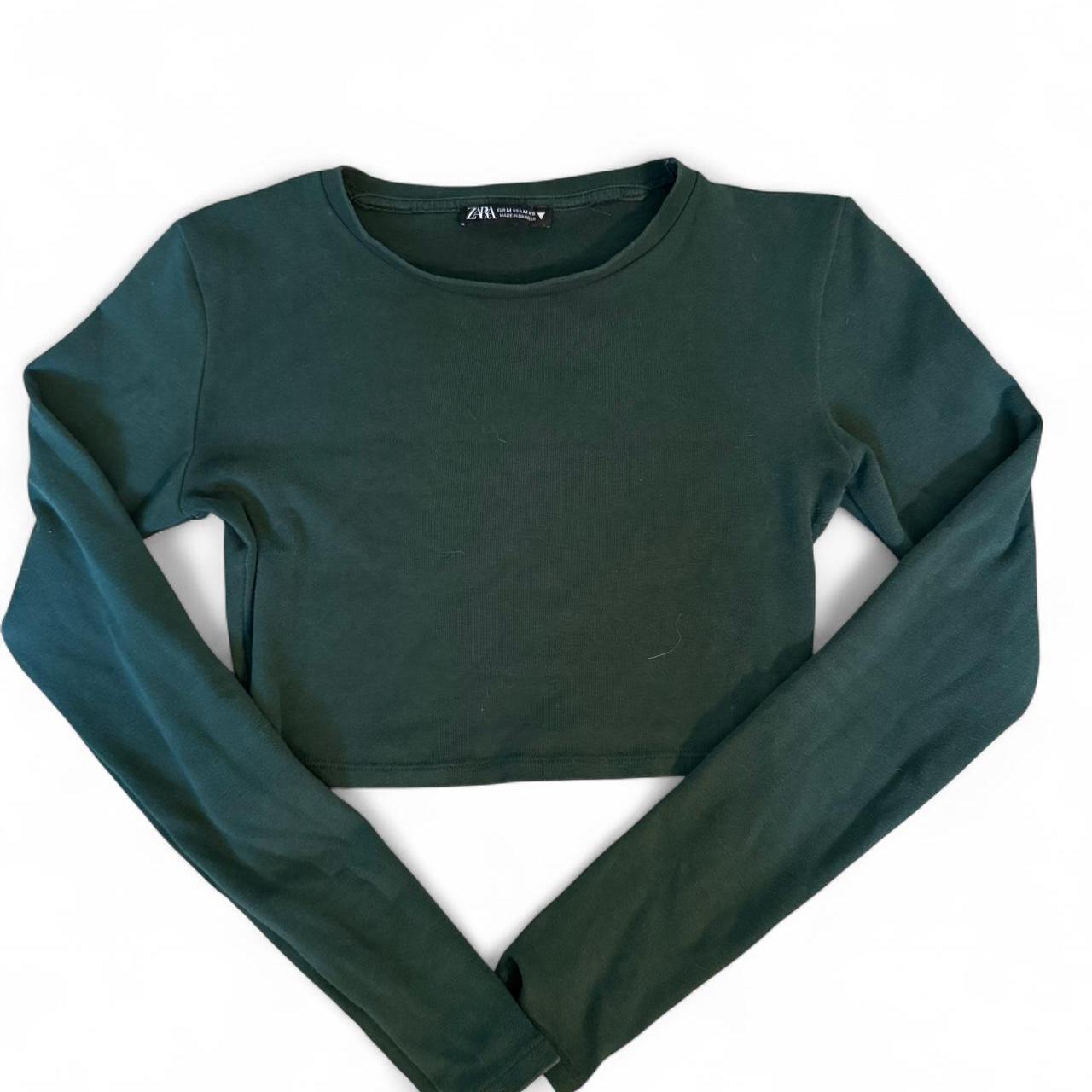 Zara Women's Green Crop-top