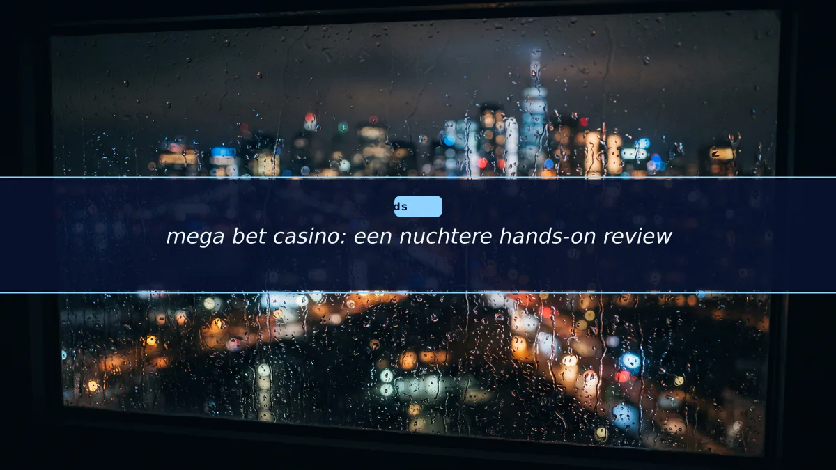 mega bet casino: een nuchtere hands-on review