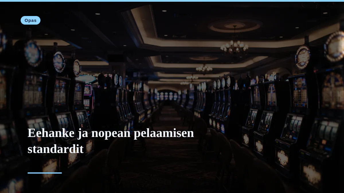 Eehanke ja nopean pelaamisen standardit