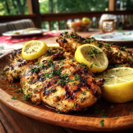 Lemon Garlic Herb Grilled Chicken: Zesty BBQ Favorite!
