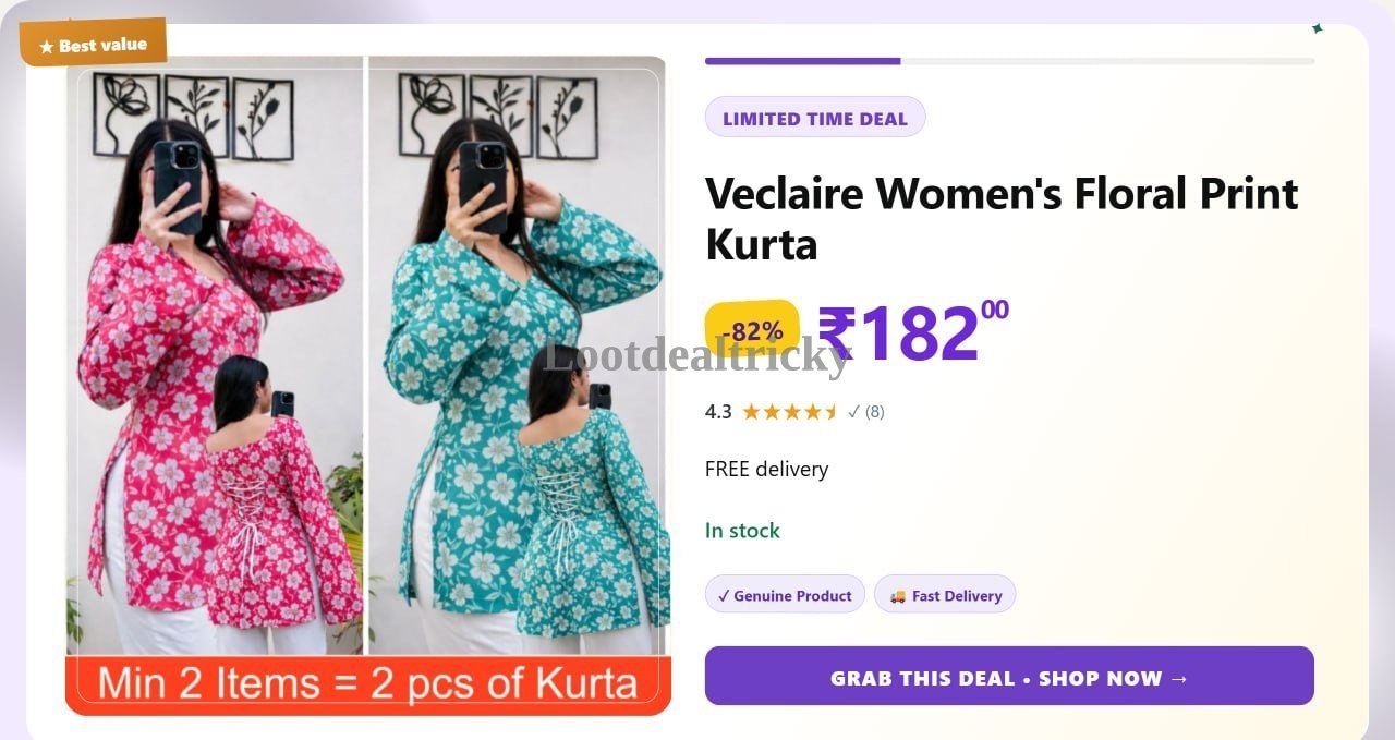   veclaire Women S – Just ₹182 | Loot Lo