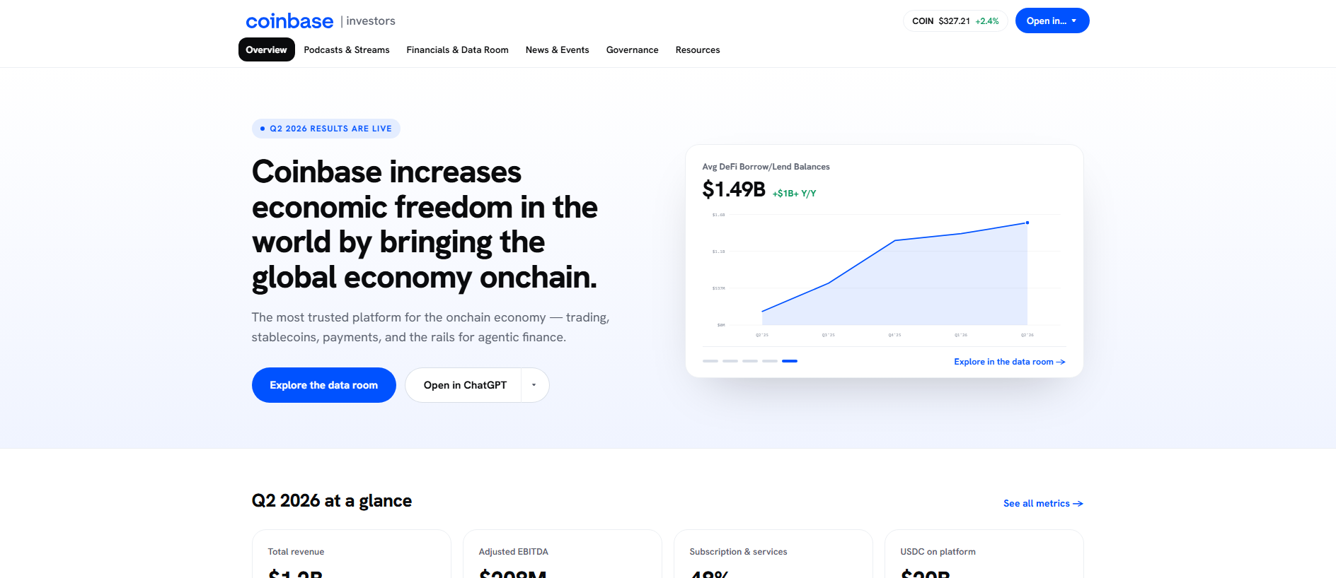 Stored capture of coinbaseinvestors.ai