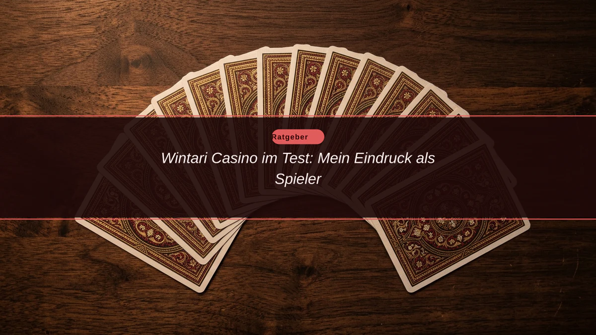 Wintari Casino im Test: Mein Eindruck als Spieler