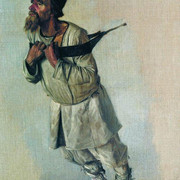 Бурлак держащийся руками за лямку 1866