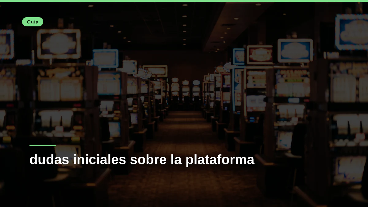 dudas iniciales sobre la plataforma