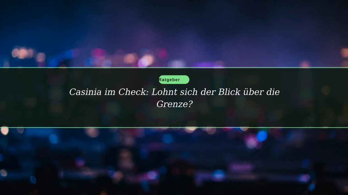 Casinia im Check: Lohnt sich der Blick über die Grenze?