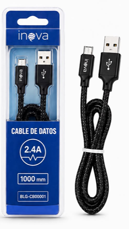 Cable de datos 2.4A 1m V8 Inova