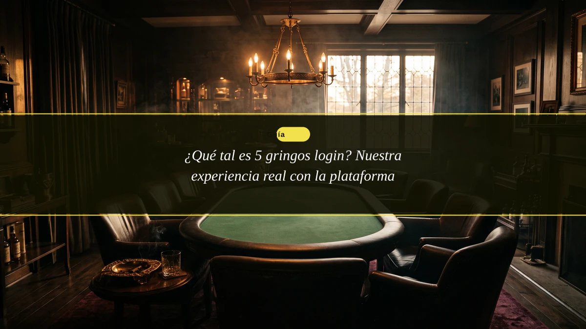 ¿Qué tal es 5 gringos login? Nuestra experiencia real con la plataforma