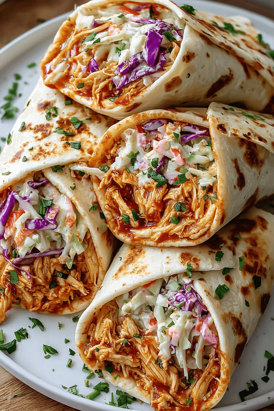 BBQ Chicken Coleslaw Wraps step photo