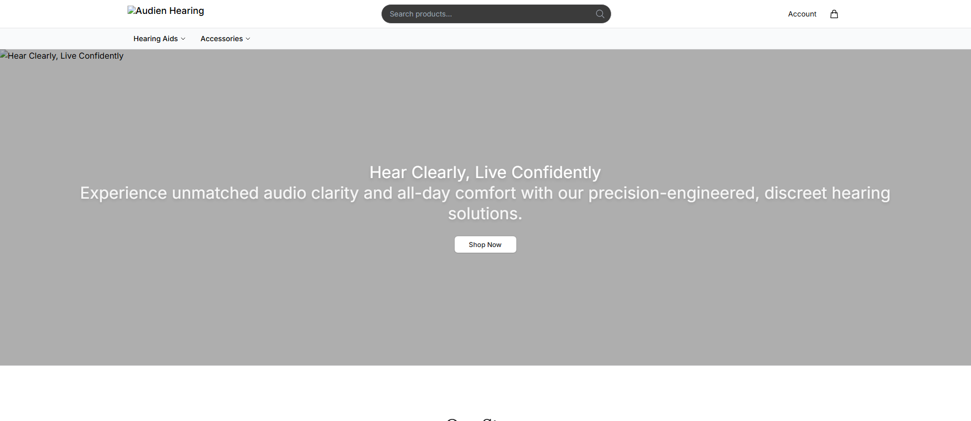 Stored capture of audienhearingofficial.shop