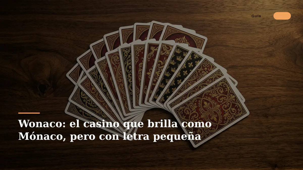 Wonaco: el casino que brilla como Mónaco, pero con letra pequeña