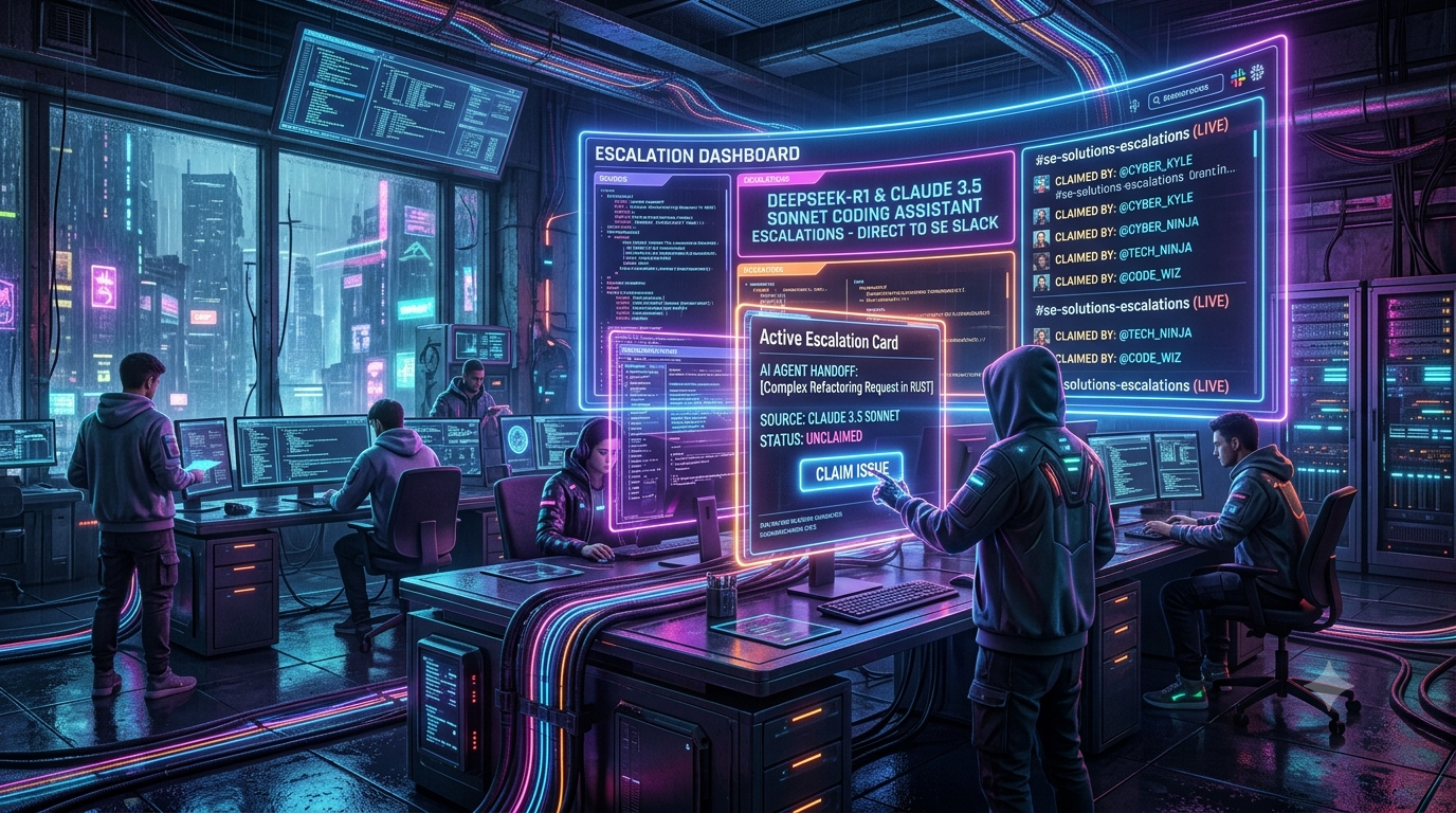 Routing DeepSeek & Claude Coding Assistant Escalations Directly to Solutions Engineers in Slack cover image