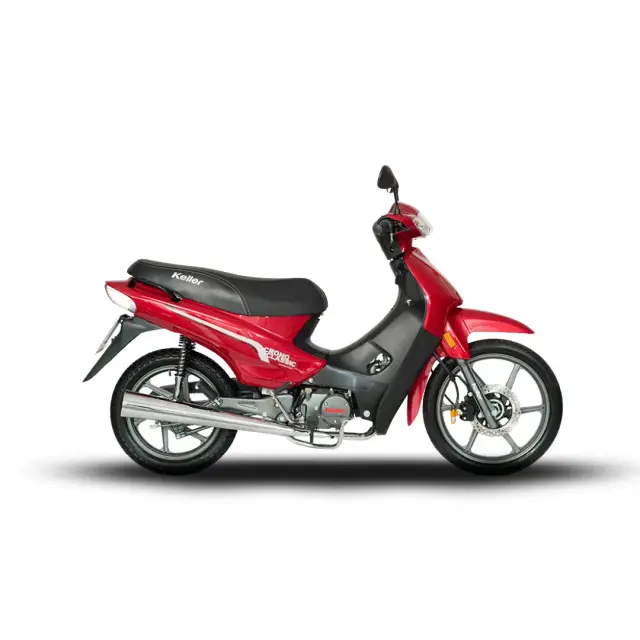 Moto Keller Crono 110 Full Ad Rojo de perfil