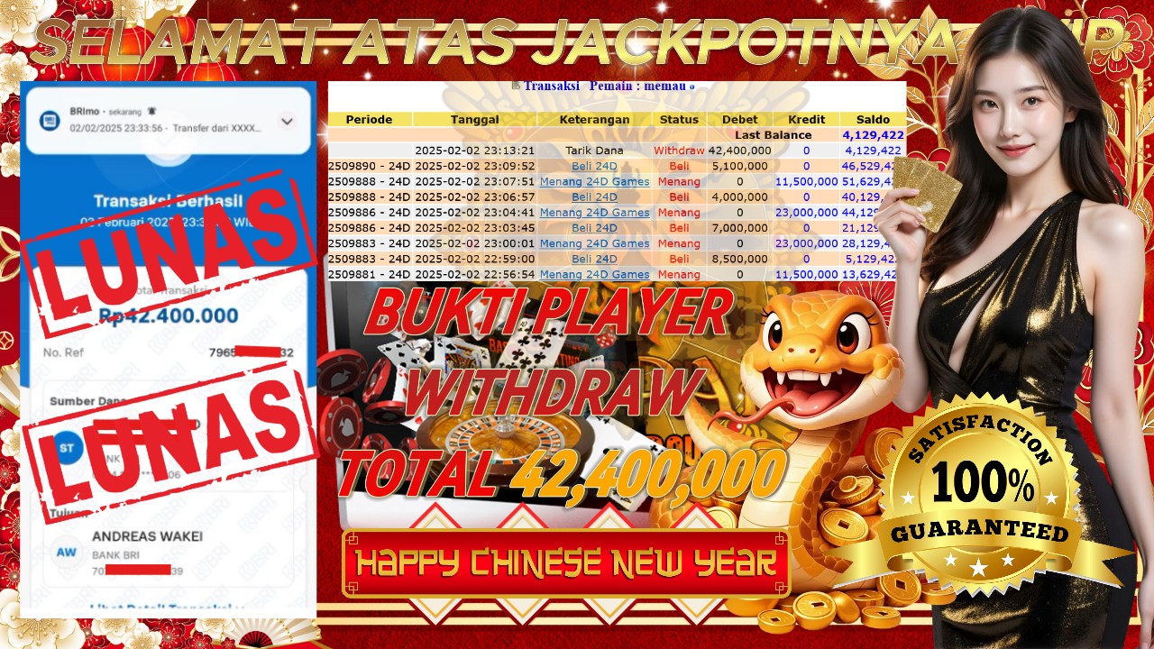 MAJAPAHIT4D JACKPOT 24GAMES Rp.42.400.000.,- LUNAS