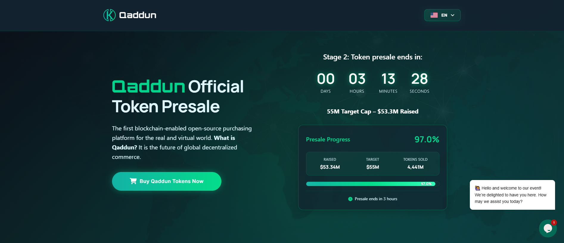 Screenshot of qaddun.net