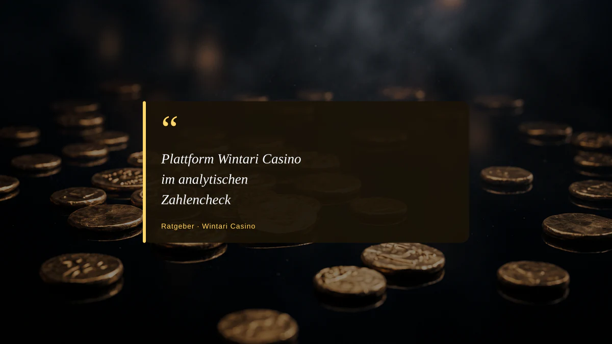 Plattform Wintari Casino im analytischen Zahlencheck