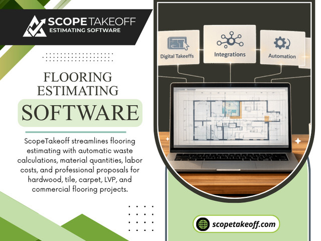 Using Flooring estimating software allows contractors to organize important information within a structured workflow instead of relying on scattered files or handwritten notes.

For more info visit here: https://scopetakeoff.com/flooring-estimating-software/

Read our blogs:
https://6a755b5d377bd.site123.me/
https://scopetakeoff.wixsite.com/scopetakeoff
https://scopetakeoff.mystrikingly.com/blog/flooring-estimating-software

More Links:
https://campsite.bio/scopetakeoff
https://bloggalot.com/profile/scopetakeoff
https://www.davidrio.com/profile/scopetakeoff/profile