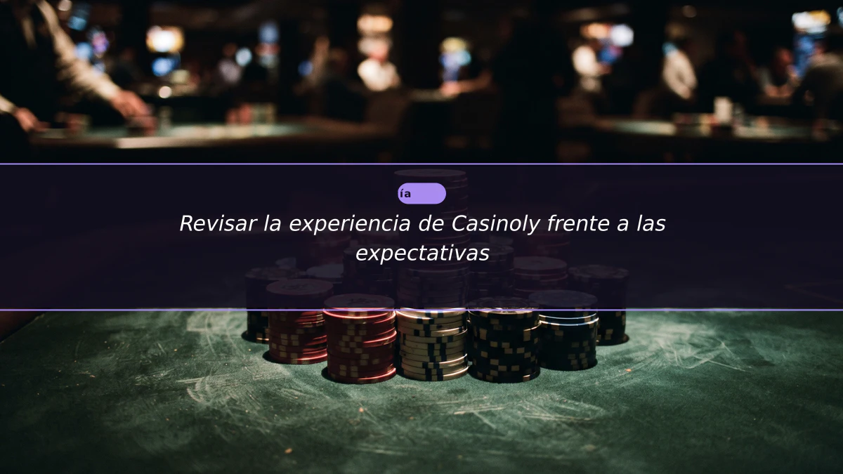 Revisar la experiencia de Casinoly frente a las expectativas