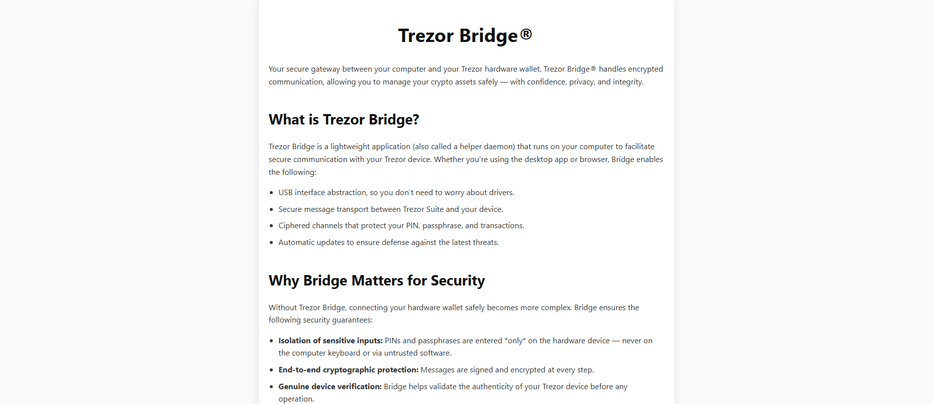 Screenshot of tezor-suite-docs.pages.dev