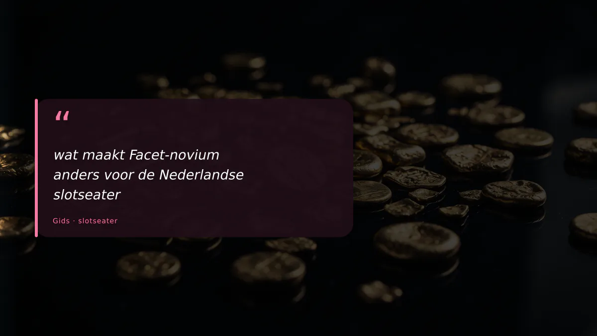 wat maakt Facet-novium anders voor de Nederlandse slotseater