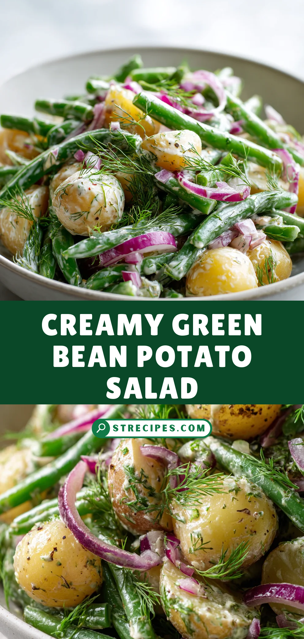 Creamy Green Bean Potato Salad — homemade Creamy Green Bean recipe