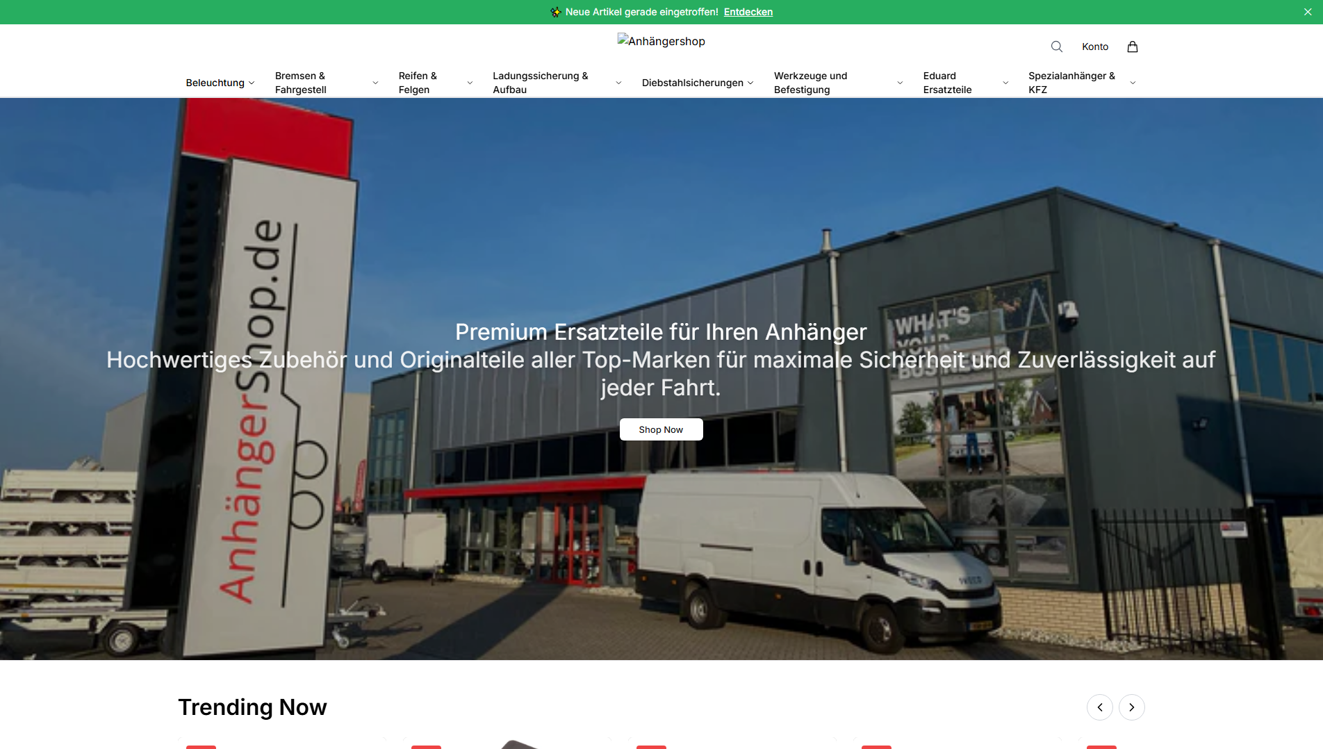 Stored capture of anhaengershopstore.shop